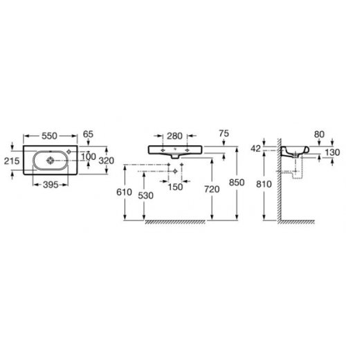 Умывальник Roca Meridian-N Compacto 55 A32724Y000