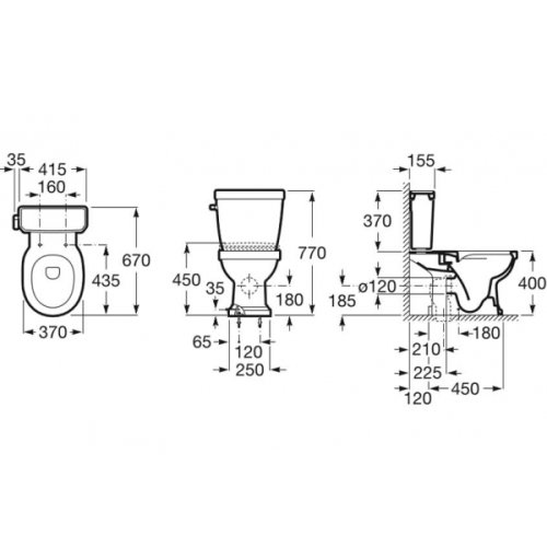 Бачок Roca Carmen A3410A1000