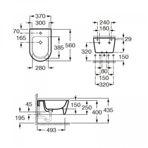 Биде Roca Inspira Round A357525000
