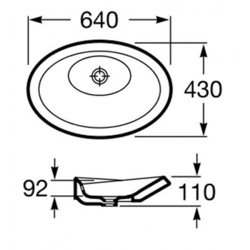 Умывальник Roca Urbi-6 64 A32722B000