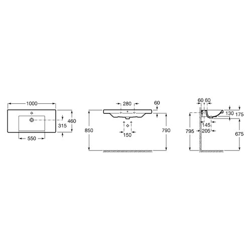 Умывальник Roca Alter 100 A3270MA000