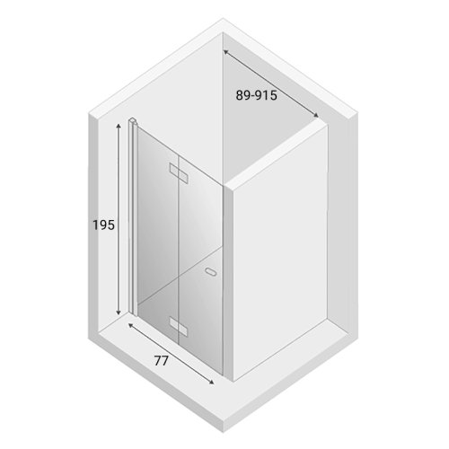 Душевая дверь New Trendy New Soleo 90 L D-0133A