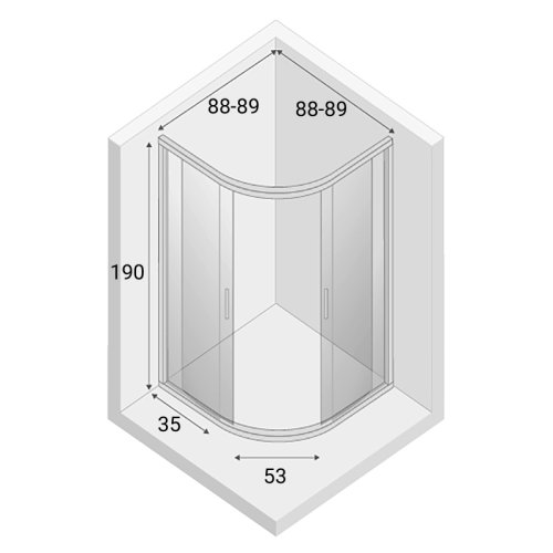 Душевая кабина New Trendy New Varia Black 90x90 K-0566