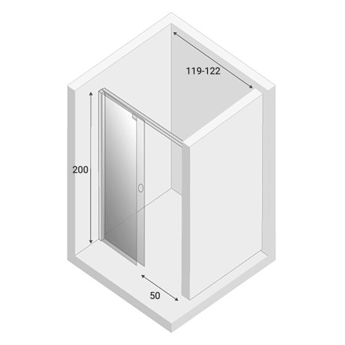 Душевая дверь New Trendy Porta 120 L EXK-1049