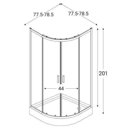 Душевая кабина New Trendy Suvia 80x80 ZS-0001