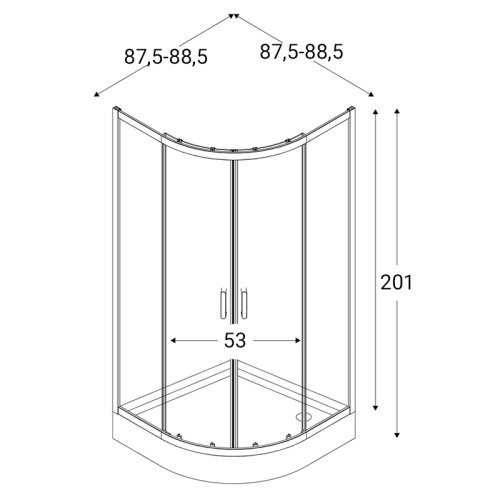Душевая кабина New Trendy Suvia 90x90 ZS-0002