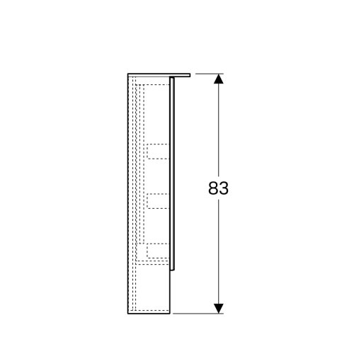 Дзеркальний шафка Geberit Acanto 60 500.644.00.2