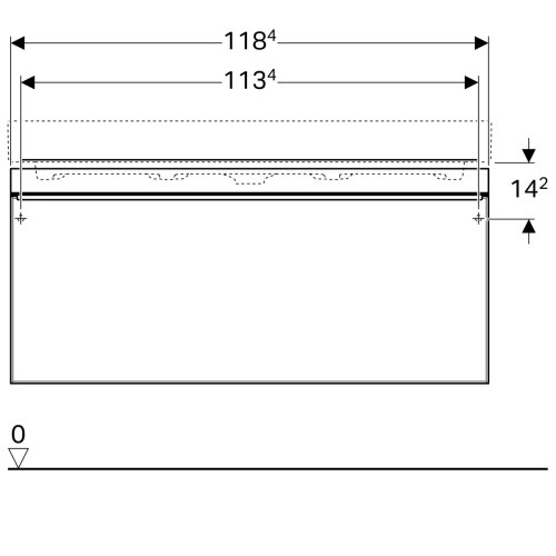 Тумба под умывальник Geberit Citterio 120 500.566.JJ.1