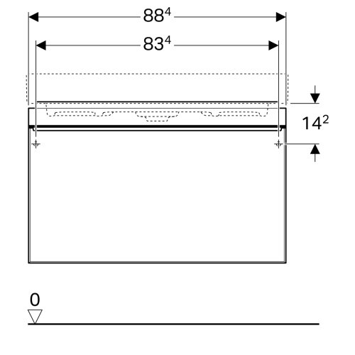 Тумба под умывальник Geberit Citterio 90 500.559.JJ.1