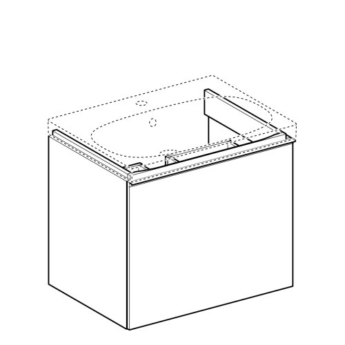 Тумба під умивальник Geberit Acanto 65 500.610.01.2