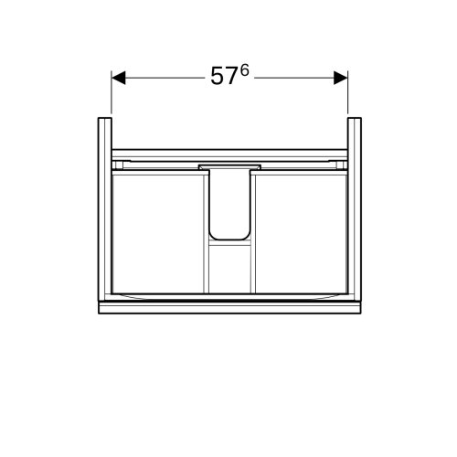 Тумба під умивальник Geberit Acanto 65 500.610.01.2