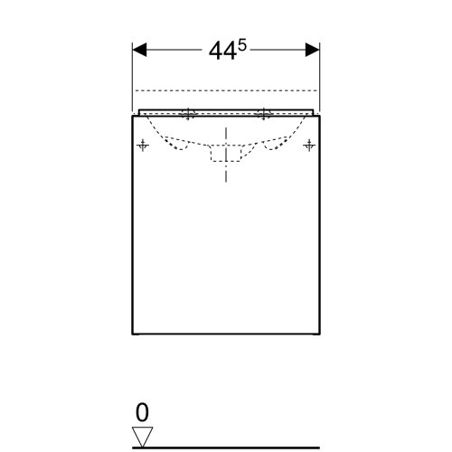 Тумба під умивальник Geberit Acanto 45 500.608.01.2