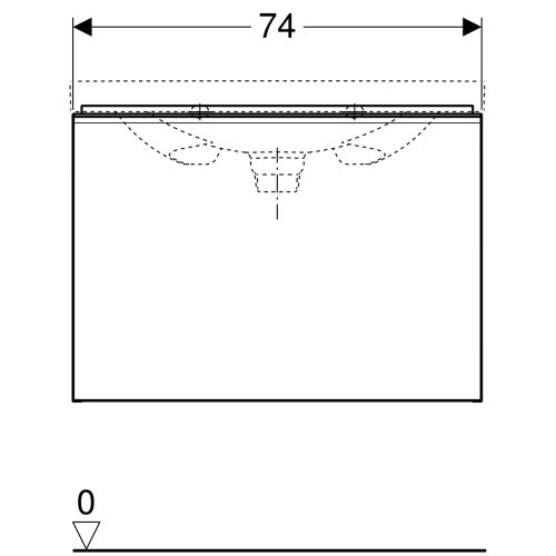 Тумба под умывальник Geberit Acanto 75 500.611.01.2