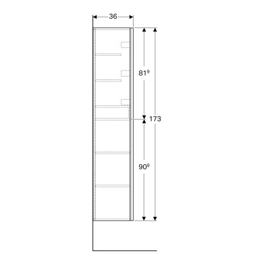 Пенал Geberit Acanto 500.619.01.2