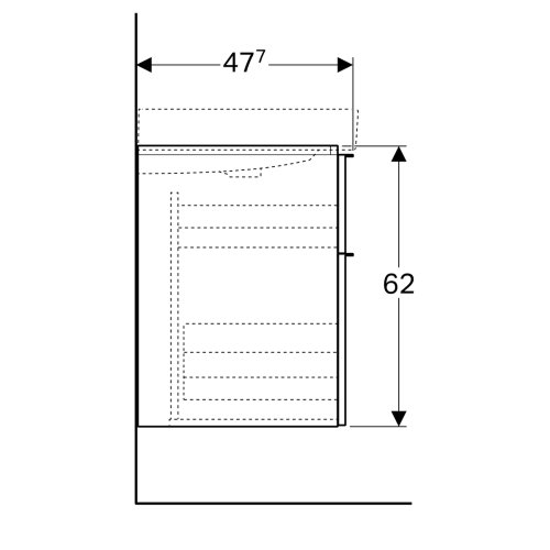 Тумба під умивальник Geberit iCon 75 840375000