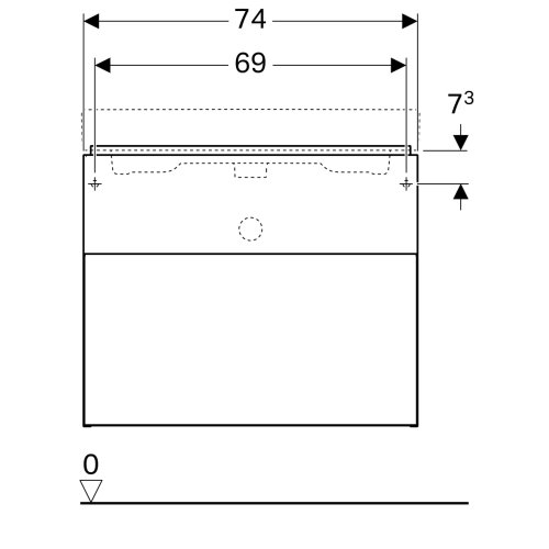 Тумба під умивальник Geberit iCon 75 840375000