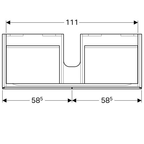 Тумба под умывальник Geberit Xeno2 120 500.517.01.1