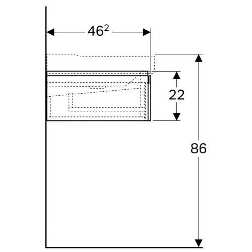 Тумба под умывальник Geberit Xeno2 120 500.517.01.1