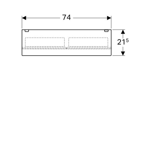 Дзеркальний шафка Geberit Acanto 75 500.645.00.2