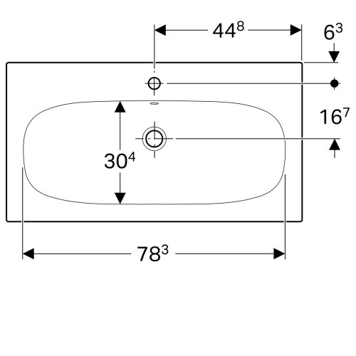 Умывальник Geberit Acanto Slim 90 500.642.01.2