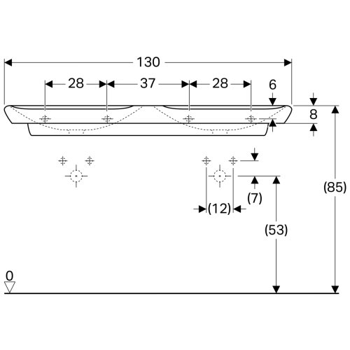 Умивальник Geberit myDay 130 135430600