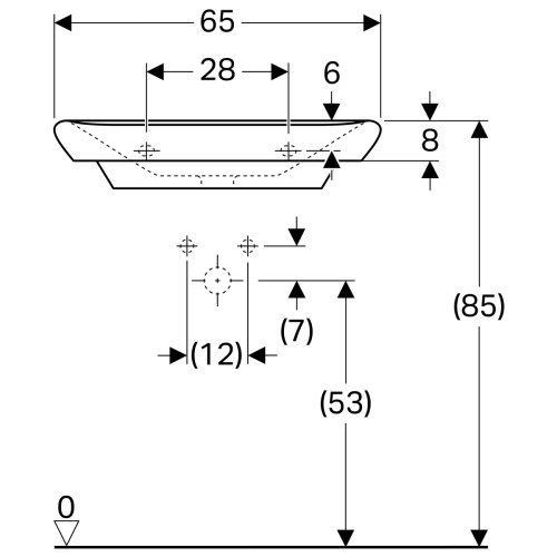 Умывальник Geberit myDay 65 125465600