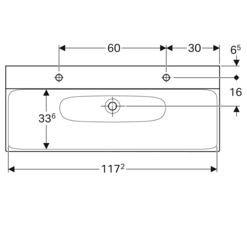Умывальник Geberit Xeno2 120 500.550.01.1