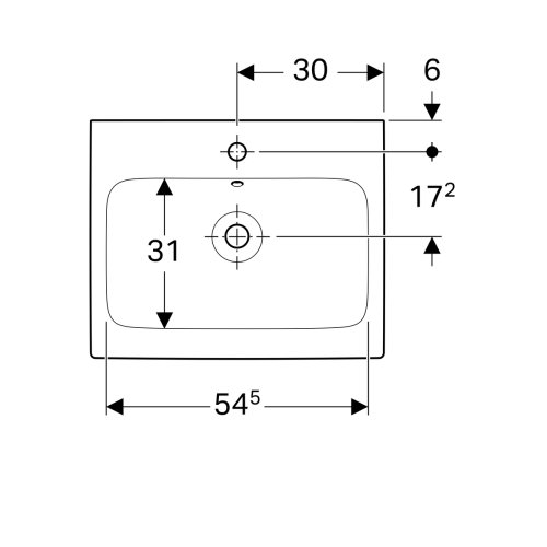Умивальник Geberit iCon 60 124060000