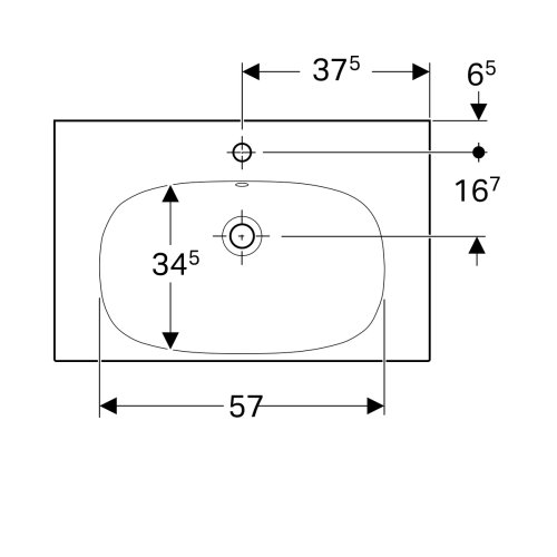 Умывальник Geberit Acanto 75 500.622.01.2