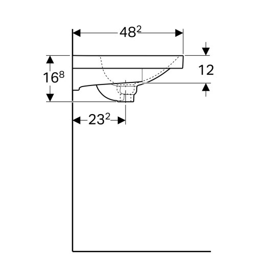Умывальник Geberit Acanto 75 500.622.01.2