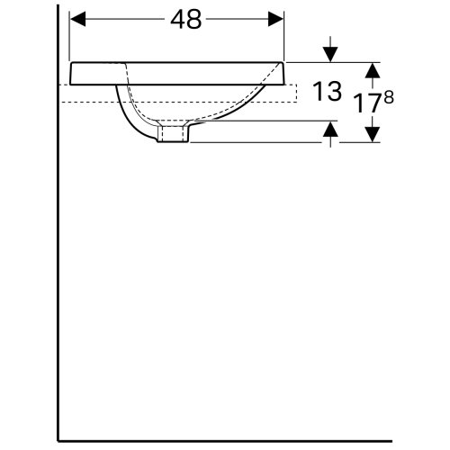 Умывальник Geberit VariForm 60 500.725.01.2