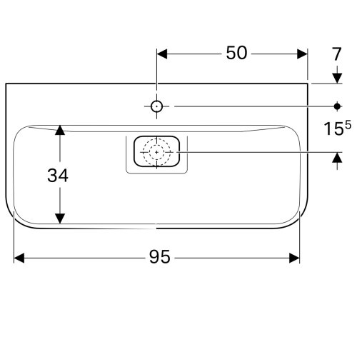 Умивальник Geberit myDay 100 125400600
