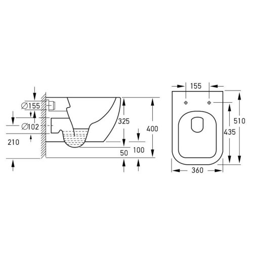 Инсталляция Imprese 3 в 1 с унитазом Volle Orlando Rimless