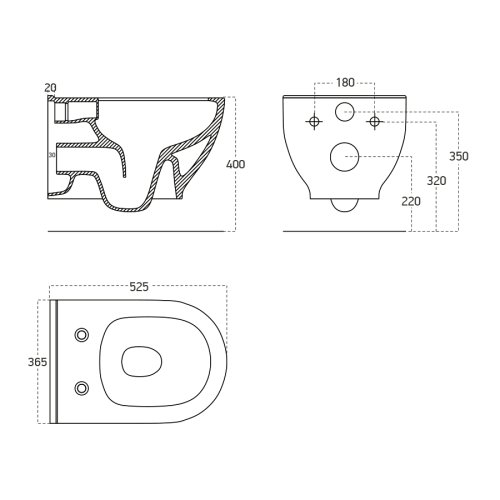 Инсталляция Volle Master 4 в 1 с унитазом Volle Oliva Rimless с функцией биде