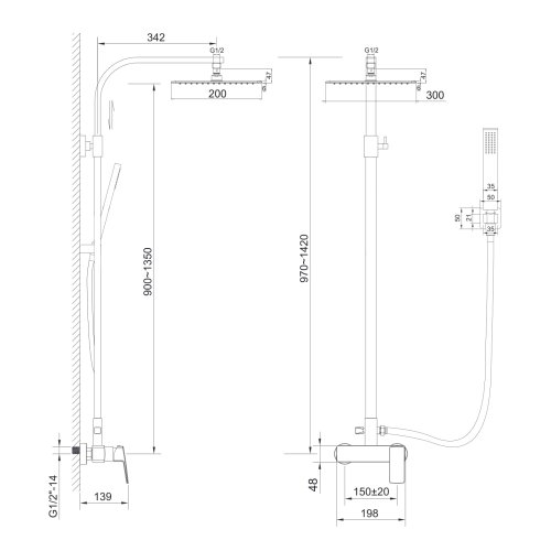 Душевая система Imprese Grafiky ZMK061901090