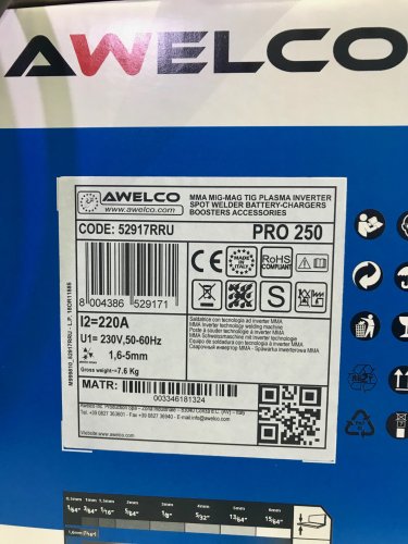 Сварочный инвертор Awelco PRO 250