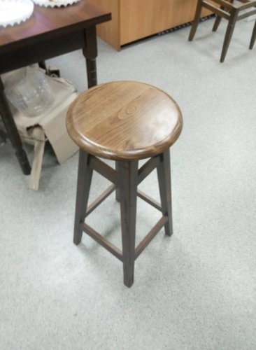 Табурет барный МИКС-мебель круглый темный орех