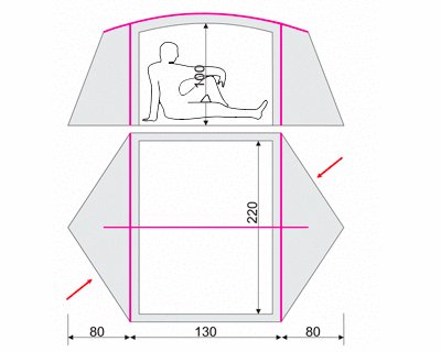 Палатка Terra Incognita Bravo 2 Alu вишневый