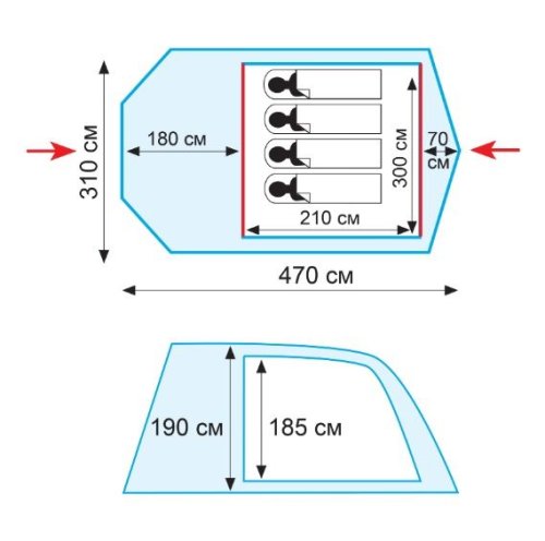 Палатка Tramp Baltic wave 5 v2 TRT-079