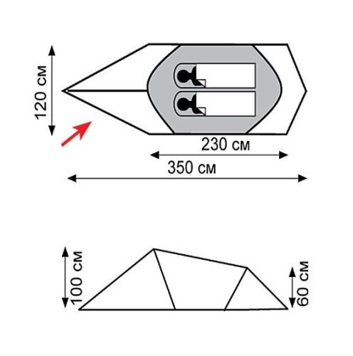 Палатка Tramp Bike 2 v2 зеленая TRT-020-green