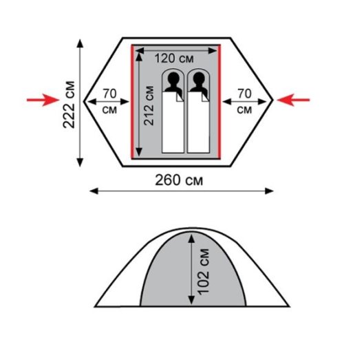 Палатка Tramp Sarma 2 v2 зеленая TRT-030-green