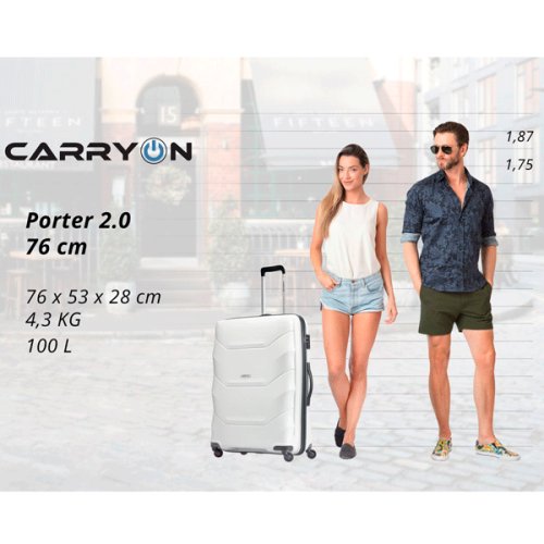 Чемодан CarryOn Porter 2.0 (L) Ivory White