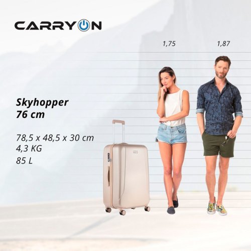 Чемодан CarryOn Skyhopper (L) Champagne
