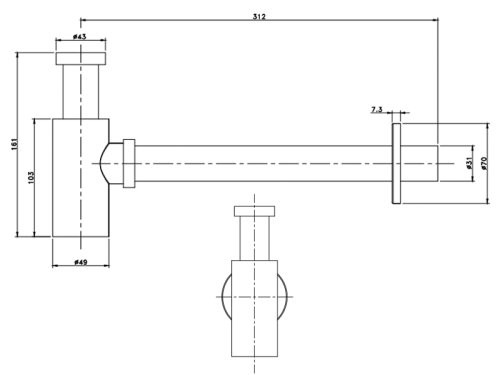 Сифон для умывальника Asignatura Delight 75512800