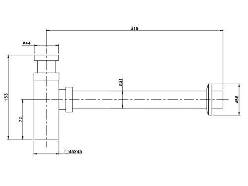 Сифон для умывальника Asignatura Unique 85512802
