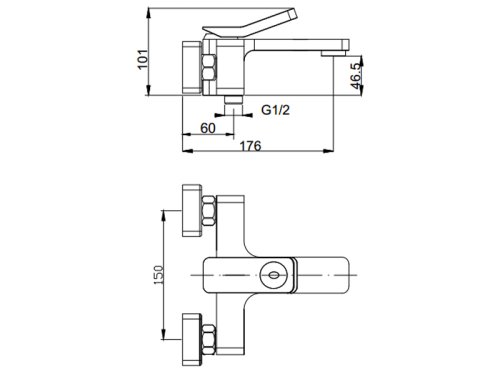 Смеситель для ванной Asignatura Unique 85502802