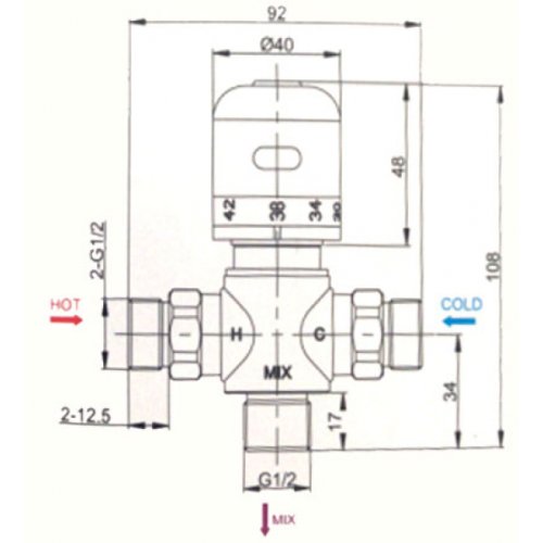 Вентиль термостатический Asignatura 45535900
