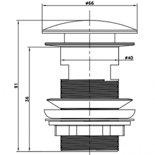 Донный клапан с переливом Asignatura 45511900