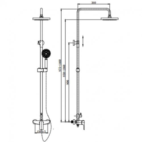 Душевая система Asignatura 45547800