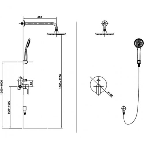 Душевая система Asignatura 45547900